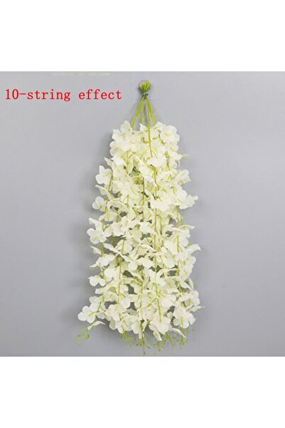 Choice 20 قطعة بيضاء 5/10/20 قطعة من زهور الوستارية الاصطناعية الكرمة 60 سم زهور وهمية معلقة لتزيين المنزل