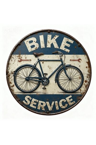 HELLOYOUNG لافتة ألومنيوم ثنائية الأبعاد "خدمة الدراجات" مقاس 20×20 سم TYA430...