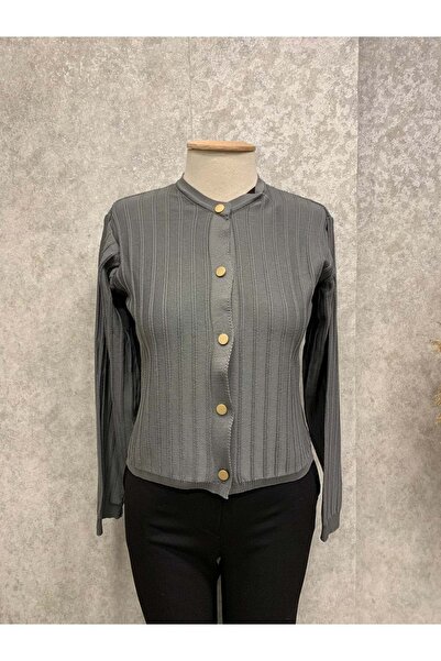 Turtaş 26K3088 HIRKA MERSERİZE KISA ÖNÜ DÜĞMELİ FÜME