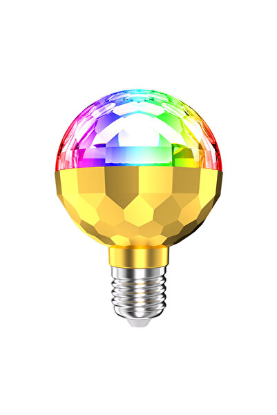 Choice 6w Golden shell Newest 6W LED Disco Light Bulb E27 Rotating Strobe Bulbs RGB Color Crystal Stage Par