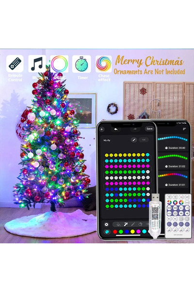 Choice مجموعة كاملة من أضواء عيد الميلاد بطول 5 أمتار و10 أمتار، ديكورات خارج...