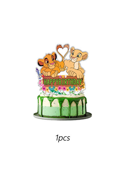 Miniso 1pcs The Lion King Cake Topper、Cupcake Toppers，The Lion King Birthday Decorations， Theme Party Supp