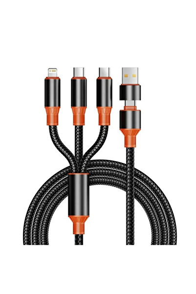 Choice كابل 1.2 متر 1.2 متر كابل 3 في 1 USB من النوع C لكابل USB C لأجهزة iPh...