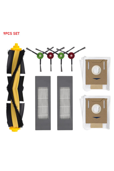 Choice 9PCS SET Main brush/Side brush/Dust Bag/Hepa Filter/Dust Box For ECOVACS Deebot T8 T8+ T8 AIVI T9 T9