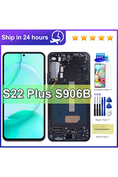 choice2 شاشة LCD TFT سوداء بإطار، متوافقة مع هاتف سامسونج S22 بلس، تم اختباره...