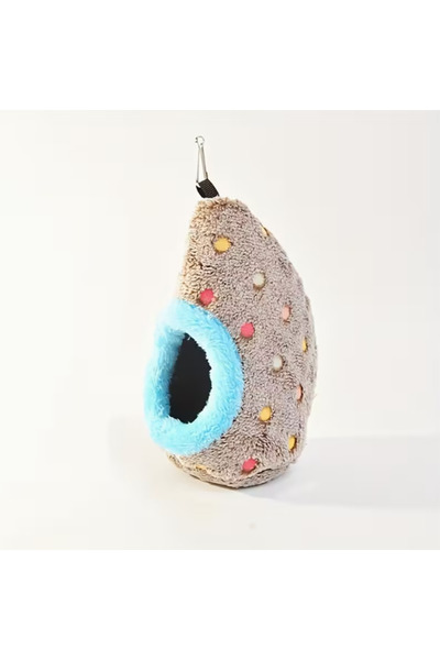 Choice1 Blue border Autumn and winter plush nest small and medium-sized parro...