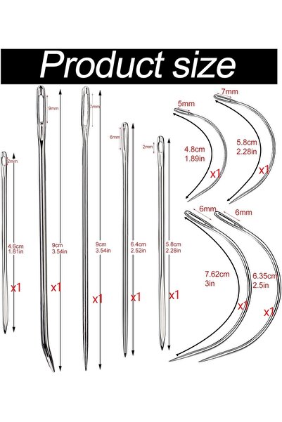 Choice3 مجموعة إبر الخياطة اليدوية الجلدية IMAZY، 9 قطع، شديدة التحمل، تتضمن ...