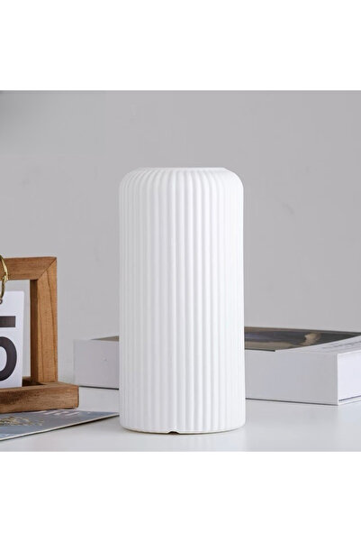 Choice WHITE Nordic Plastic Small Vase for Tabletop Home Flower Arrangement Living Room Decor Minimalist De