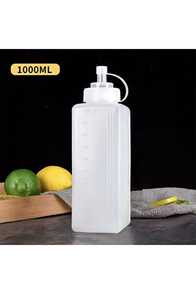 Choice 1000ml 1pc Plastic Squeeze Sauce Bottle 800/1000ml Large Caliber Dressing Bottle Seasoning Bottle Ki