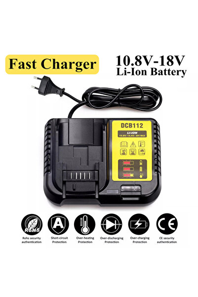 Choice1 شاحن بطارية ليثيوم أيون DCB112 EU لـ Dewalt 10.8 فولت 12 فولت 14.4 فو...