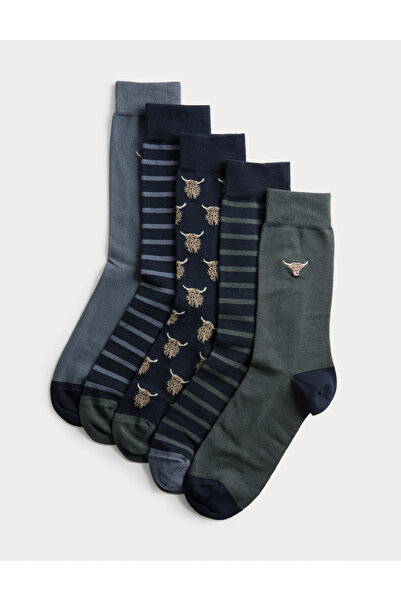 Marks & Spencer 5'li Cool & Fresh™ Pamuk Karışımlı Çorap Seti