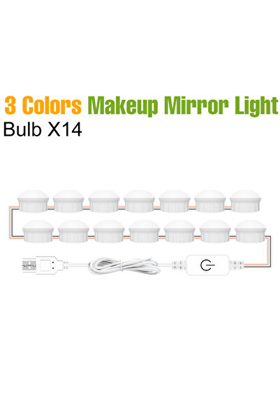 Choice مصباح LED أبيض مكون من 14 لمبة لإضاءة مرآة المكياج وطاولة الزينة ومرايا الحمام والديكور المنزلي وغرفة النوم