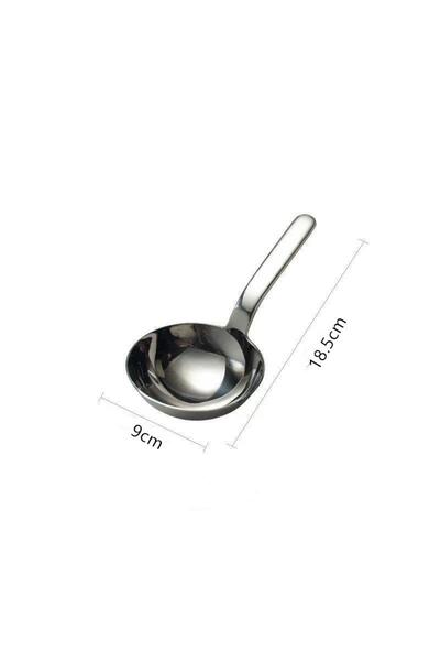 Choice Silver 201 Stainless Steel Soup Ladle Deepened Tablespoons Short Handle Large Ramen Bouillon Spoon K