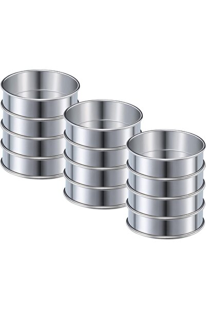 Choice 12 قطعة حلقات مافن 12 قطعة حلقات تارت مزدوجة اللف حلقات مافن مستديرة م...