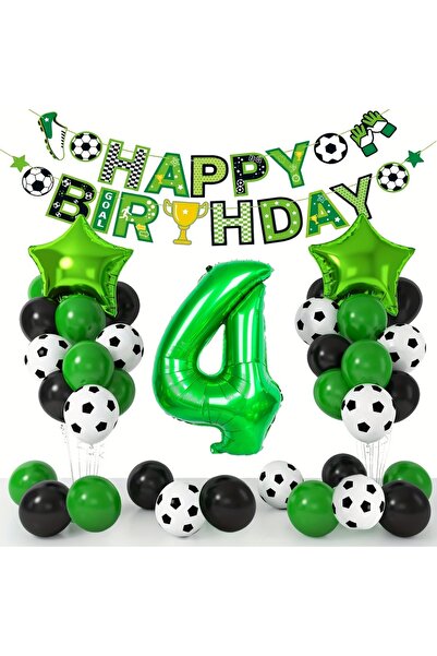 Choice مجموعة قوس البالونات 32 بوصة من 4 قطع بموضوع كرة القدم لحفلات أعياد ال...