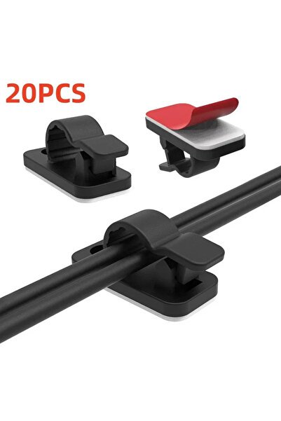 Choice 20PCS-Black 10/50PCS Cable Organizer Clips Cable Management Wire Manag...