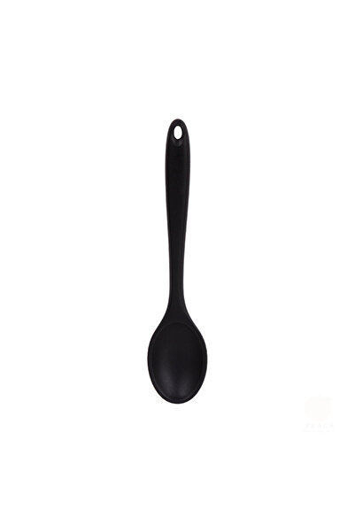 Choice black Long Handle Silicone Noodle Spoon Rice Salad Mixing Kitchen Teaspoon
