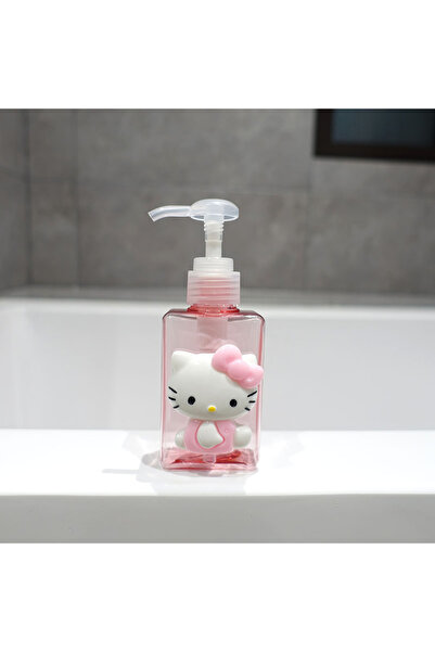 Miniso عطر هيلو كيتي اللطيف 100 مل، وردي كاواي، قابل لإعادة التعبئة، زجاجة فا...