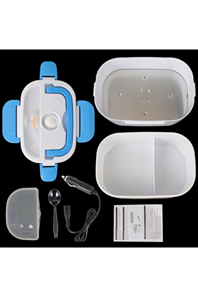 Choice Blue Car Plug Electric Heated Lunch Box 12V 220V EU Plug Portable Dinnerware Fast Heating Food conta