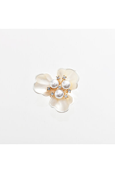 Choice3 أزرار أكمام أنيقة على شكل زهرة ولؤلؤ صناعي بقاعدة ذهبية اللون من أجل W.