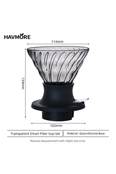 Choice ماكينة تحضير القهوة V06B بتصميم عصري، مصنوعة من زجاج البورسليكات الصدي...