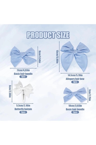 OMS Fundițe de păr confecționate din bumbac și in