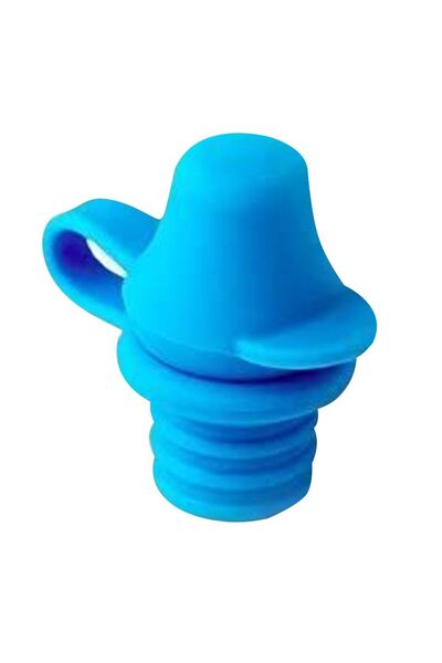 Choice غطاء زجاجة مياه للأطفال باللون الأزرق، غطاء زجاجات من السيليكون، محول فوهة علوية، غطاء زجاجة مضاد للانسكاب، بديل