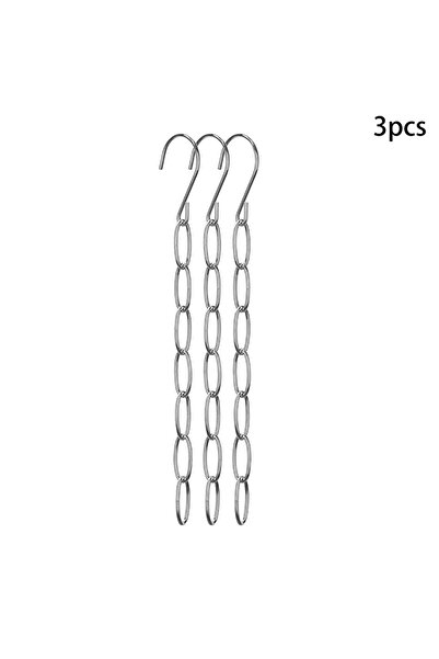 Choice 300 مم فضي - 3 〔CC55〕1/5 قطع منظم شماعات ملابس من الفولاذ المقاوم للصد...