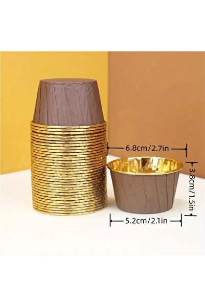 Choice 1set brown Large 50PCS Pack Muffin Cupcake Liner Cake Wrappers Baking ...