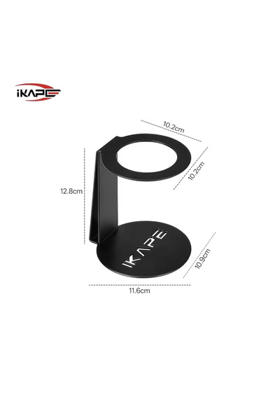 IKAPE حامل ماكينة القهوة المحمولة باللون الأسود، حامل معدني لتنقيط القهوة، لل...