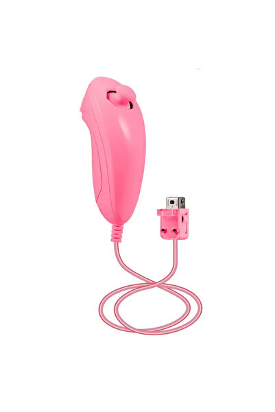 Choice Pink For Nintendo Wii Game Controller 5 colors Nunchuck Hand Curved Game Handle Controller Nunchuk F