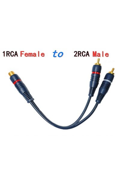 Choice كابل مقسم صوت بطول 20 سم من 1 أنثى إلى 2 ذكر، 1 RCA ذكر إلى 2 RCA أنثى، 1 RCA أنثى إلى 2 RCA ذكر