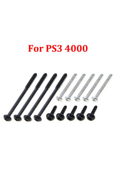 Choice مجموعة براغي JCD لجهاز PS3 4000 Slim، مجموعة كاملة من أغطية الأقدام ال...