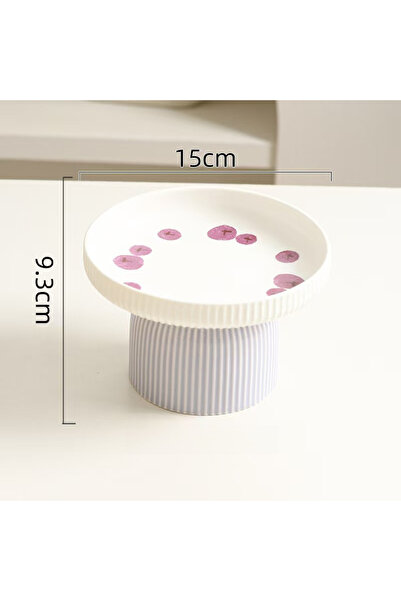 Choice Purple White 03 Elevated Ceramic Cat Bowl Non-Slip Pet Food DishHeavy ...