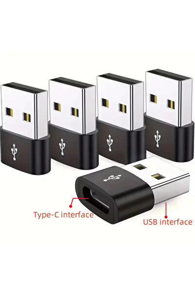 Choice 5pcs Black-C 5PCS OTG USB 3.0 To Type C Adapter Type C Male To USB Female Converter for Laptop Macbo