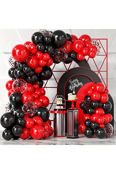 Choice As picture Black Red 90Pcs Black Red Balloons Arch Kit for Baby Shower...