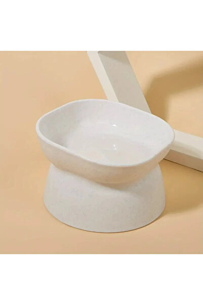 Choice WHITE Classic Neck Protection And Anti Rollover Cat Pet Tableware With...