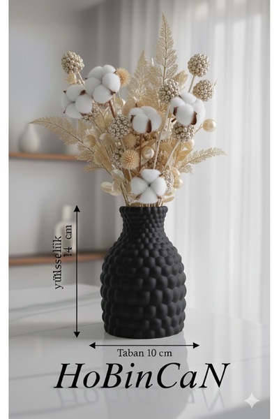 Pelirum مزهرية على الطراز البوهيمي مزخرفة بالفقاعات، مزهرية للزهور الجافة مصنوعة يدويًا على شكل قرص العسل