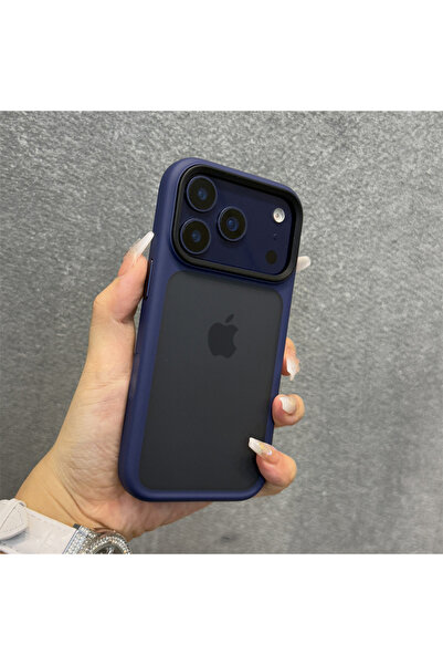 Choice جراب iPhone 17 Pro أزرق مع زر التحكم في الكاميرا لهاتف iPhone 17 Pro Max 17Pro رفيع غير لامع شفاف