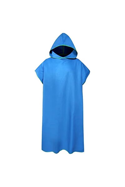 Choice منشفة بونشو زرقاء للبالغين بغطاء رأس رأس لركوب الأمواج سريعة الجفاف من...