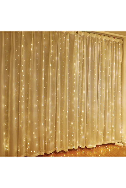 Choice سلسلة أضواء ستائر النوافذ البيضاء الدافئة 3 × 3 م، 8 أوضاع إضاءة خرافي...