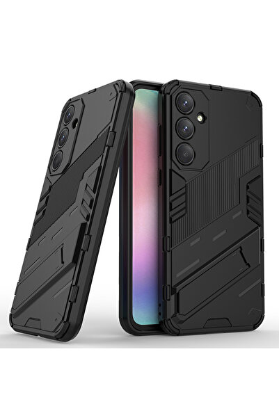 Choice For Galaxy A55 Black Solid Color Matte Armor Bracket Four Corner Shock...