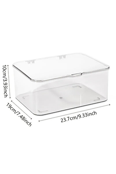 Choice صندوق منظم للتخزين شفاف من الأكريليك - تصميم صدفي للمنزل والمكتب مع ال...