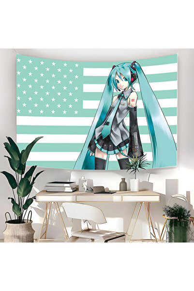 Miniso نسيج ثلاثي الأبعاد بمقاس 40 سم × 60 سم، نسيج ميكو الأمريكي، خلفية أنمي، شرائط تزيين رأس السرير