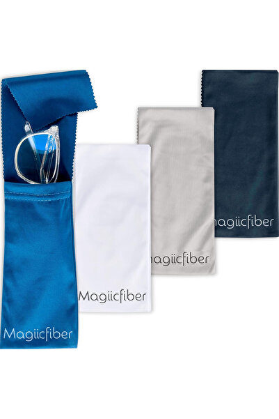 Choice 4 PACK MagiicFiber Glasses Cleaning Cloth Bag (4 Pieces, Soft) Can Be ...
