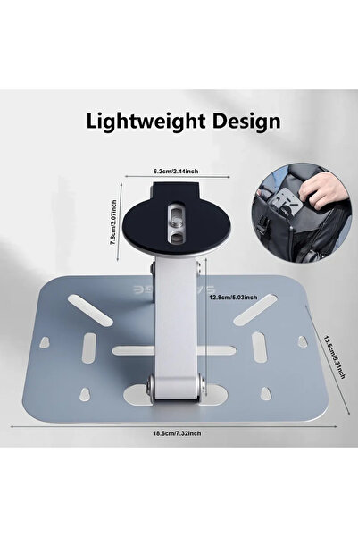 Choice Silver Projector Stand Table Foldable Desktop Mount Ceiling 180 degree Adjustment Universal 1/4" Scr