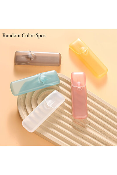 Choice لون عشوائي - 5 قطع صناديق تخزين أعواد الأسنان الصغيرة حامل أعواد الأسن...