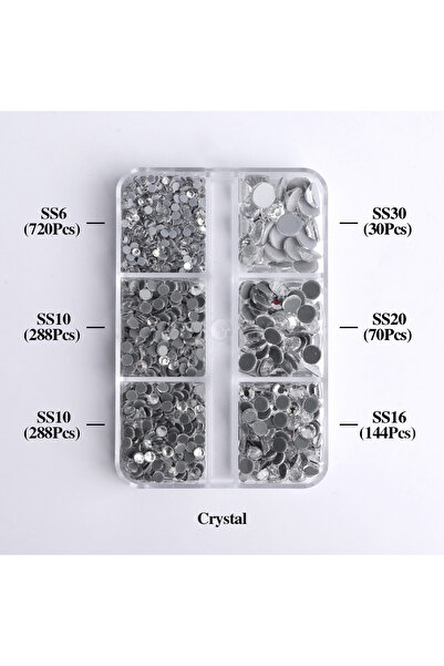 Choice24 Crystal SS6-SS30 Boxed Glass Hotfix Crystal Mix Size Flatback Rhines...