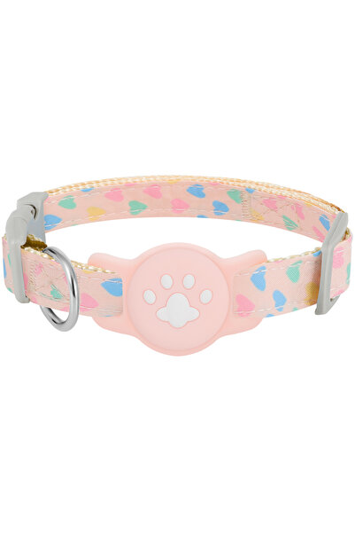 Choice pink Pet Collar For Airtag Cute Anti-lost Dog Cat Collar Adjustable Ny...