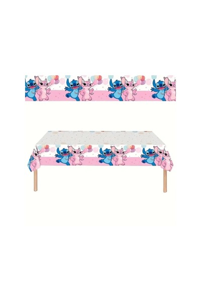 Choice 180 × 108 سم، 3 قطع، مفرش طاولة بلاستيكي بتصميم ديزني ستيتش والأميرة ا...